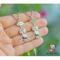 Кулон для двоих друзей "Best Friends. Совы. Цена за набор